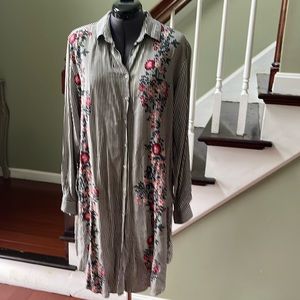 POLO- Long Blouse/Dress with Flower Design size 44